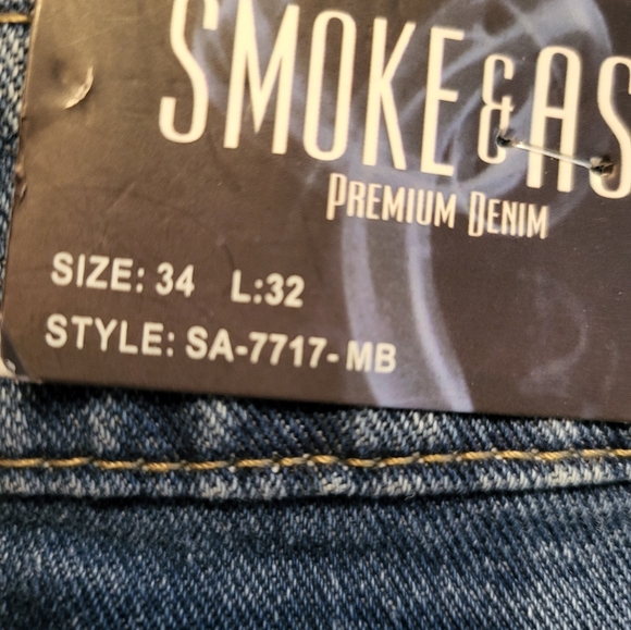 NWT SMOKE & ASH Men's jeans 34×32 style SA 7717-MD - Picture 4 of 16